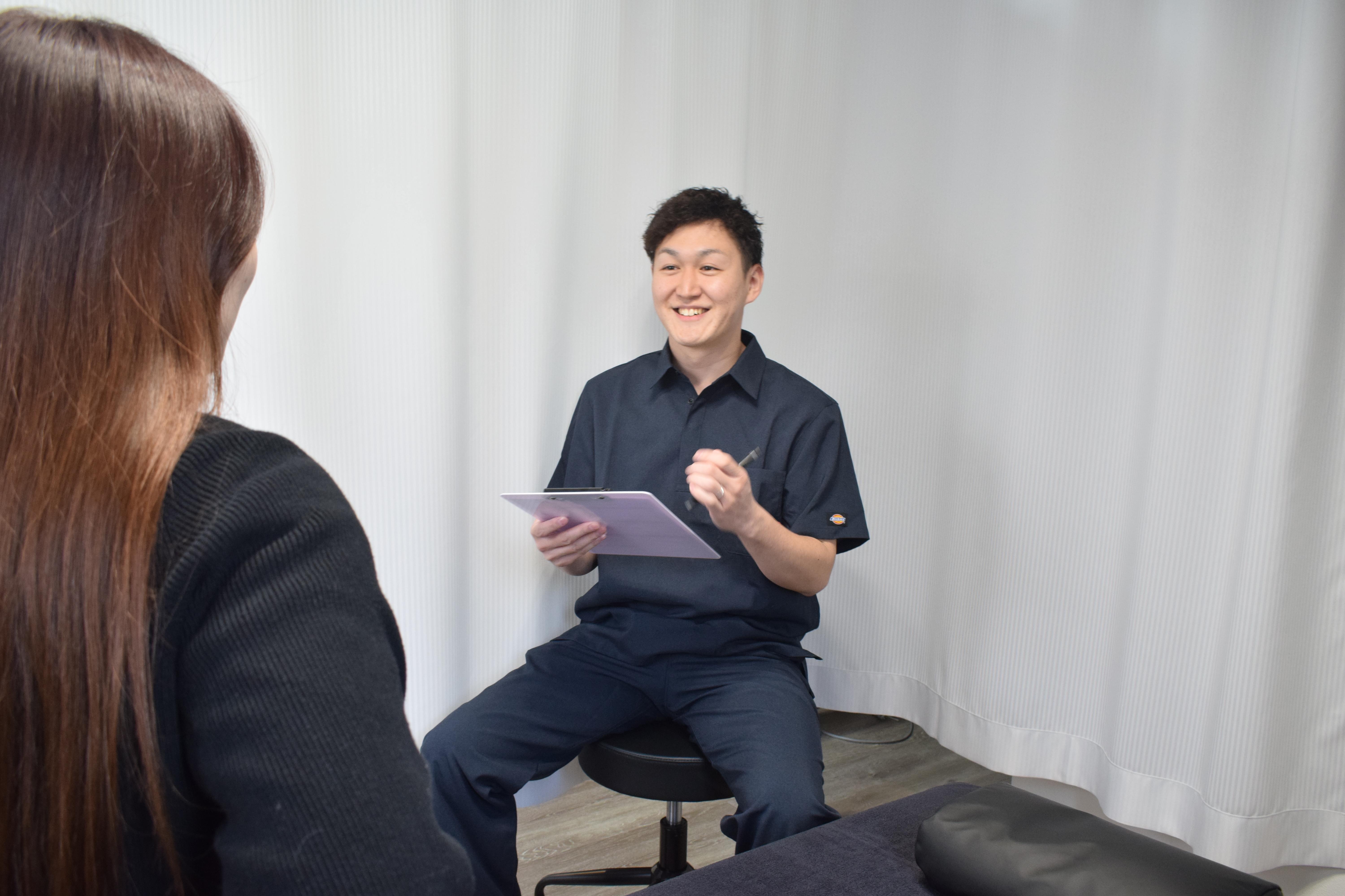 滋賀県甲賀市で整体なら「水口整体 和屋」カウンセリング